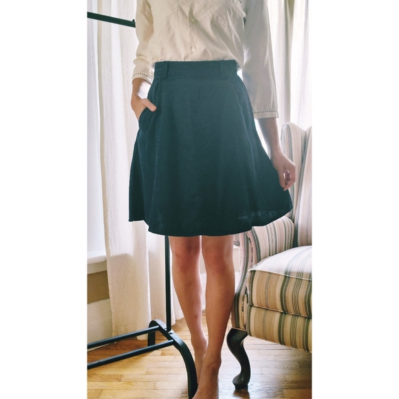 Banana Republic Dresses & Skirts - Indigo Blue A-line Cotton Skirt